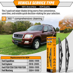 AUTOBOO 20-inch left-side blade installed provides clean, streak-free visibility.