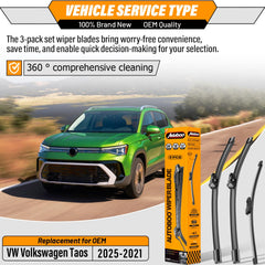 AUTOBOO front-right 18-inch wiper blade on Taos delivers smooth, quiet operation.