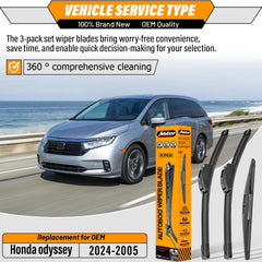 AUTOBOO 22-inch front wiper blade for Honda Odyssey ensures smooth wipes