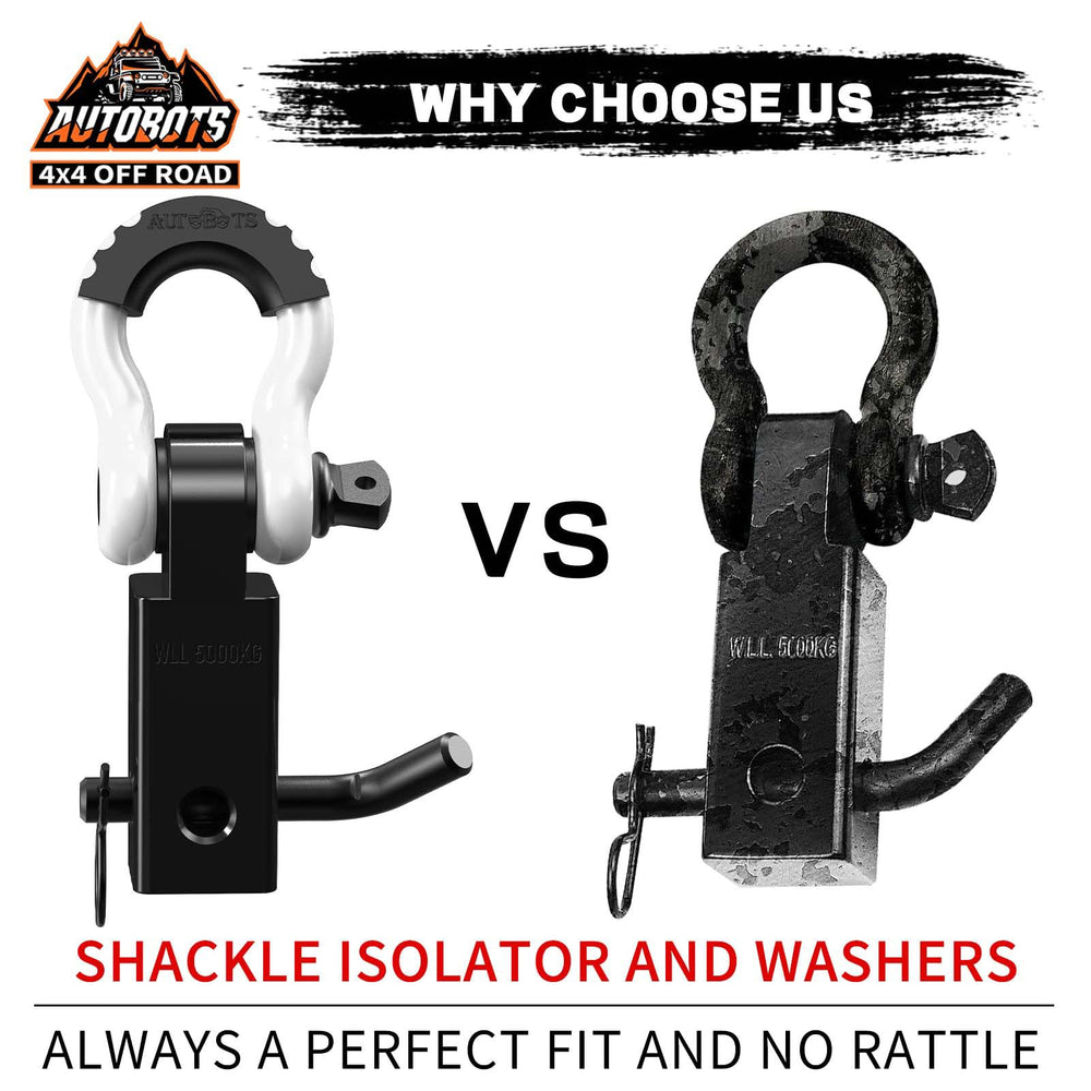AUTOBOTS black silicone isolators protect surfaces during mounting.