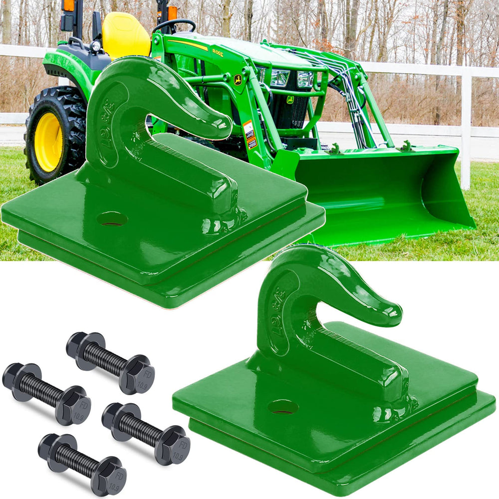 AUTOBOTS bucket hooks 3/8 inch 2-pack on tractor bucket for secure lifting