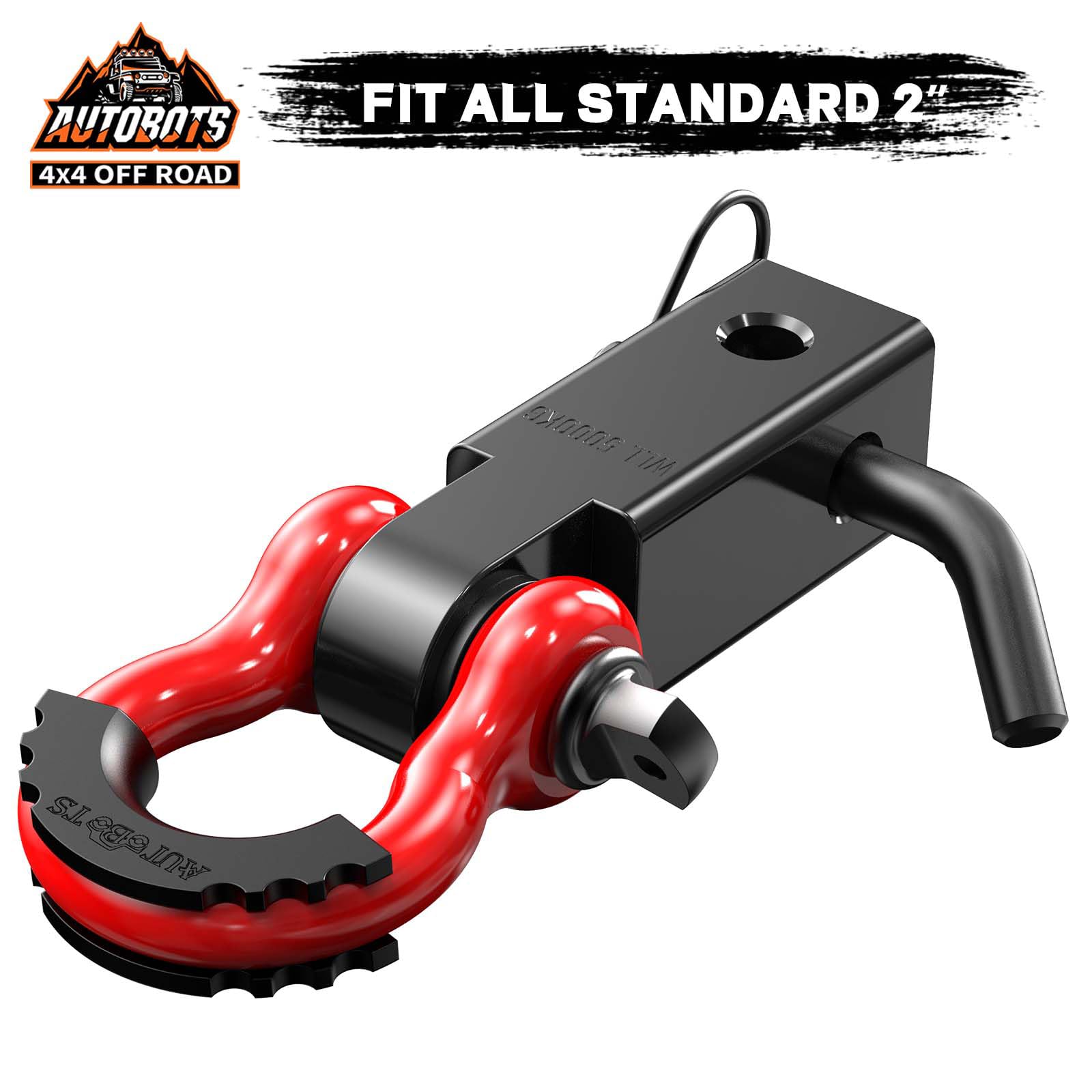 AUTOBOTS versatile 2-inch hitch works with trucks, SUVs, ATVs for towing and recovery.