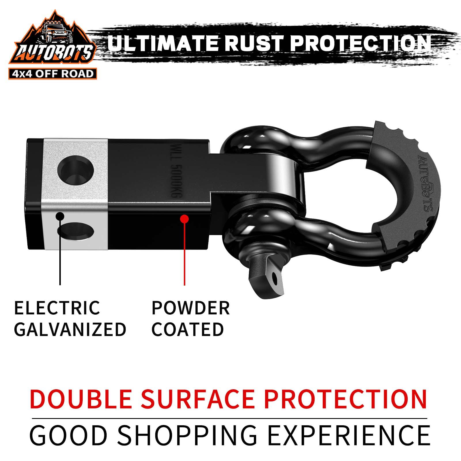 AUTOBOTS D-ring shackle 3/4-inch robust load handling for off-road use