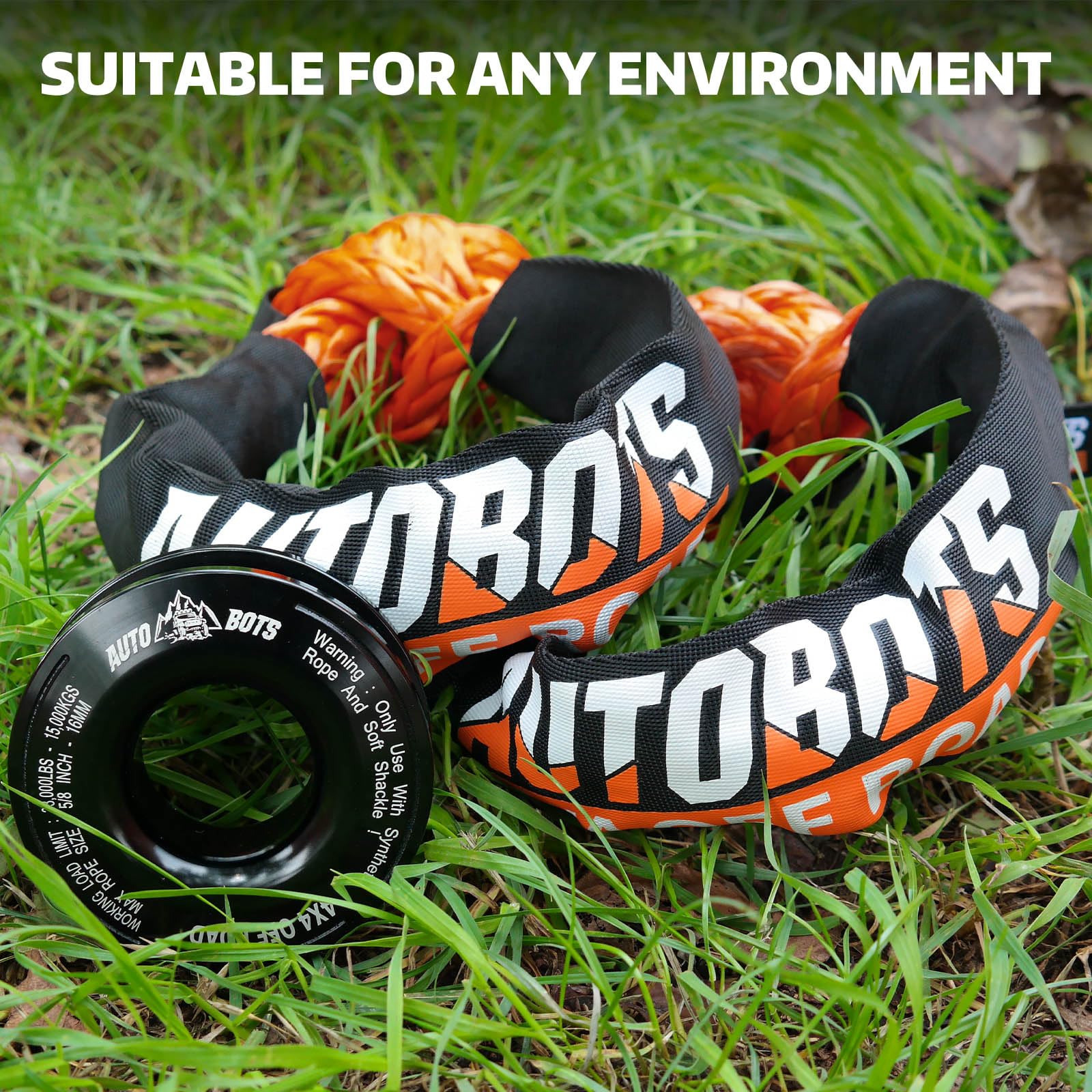 AUTOBOTS off-road recovery kit ready for towing and tree saver use