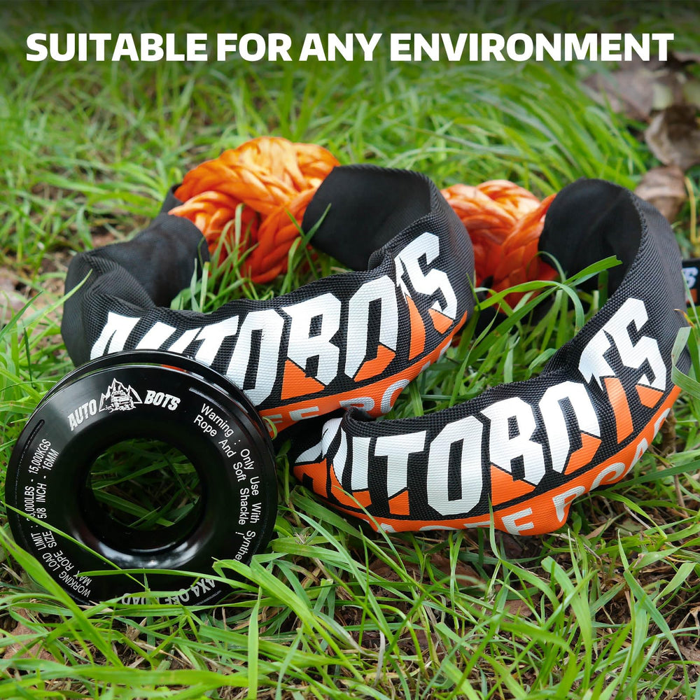 AUTOBOTS off-road recovery kit ready for towing and tree saver use
