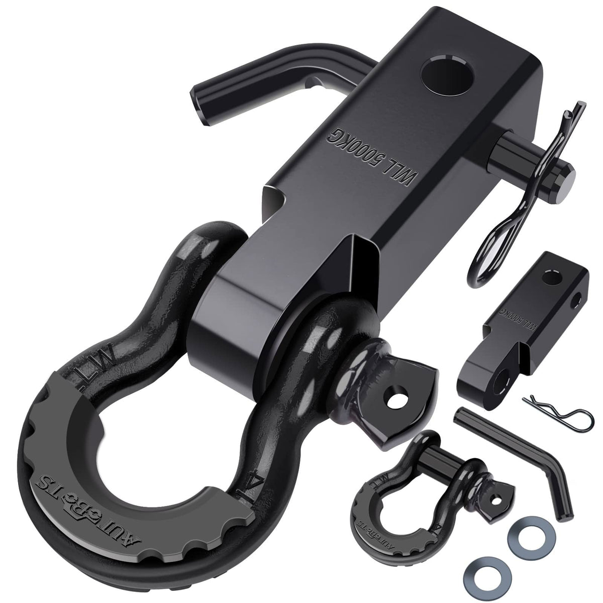 AUTOBOTS shackle hitch receiver 2-inch provides rugged towing support for off-road recovery.