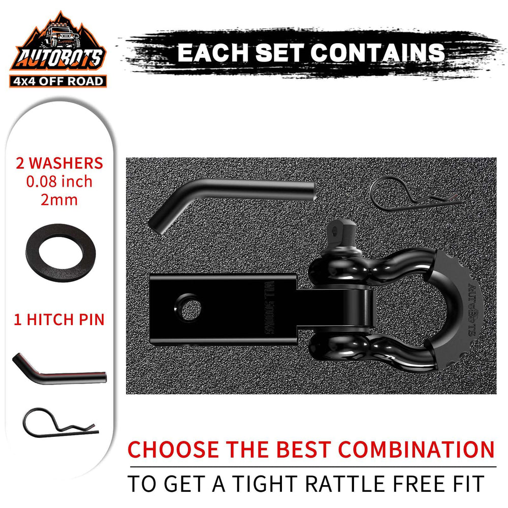 AUTOBOTS tow hitch receiver 5/8-inch pin highlight secure, easy-to-use connection