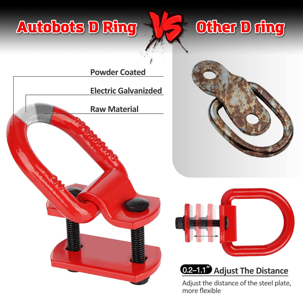 AUTOBOTS trailer-to-truck D-rings in real-world cargo securing scenarios.