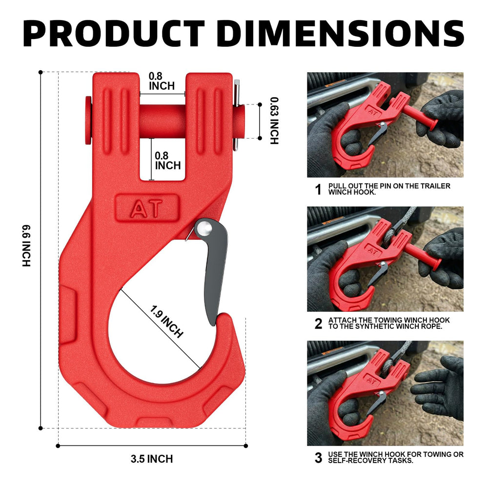 Clevis pin design on AUTOBOTS hook ensures secure fixation.