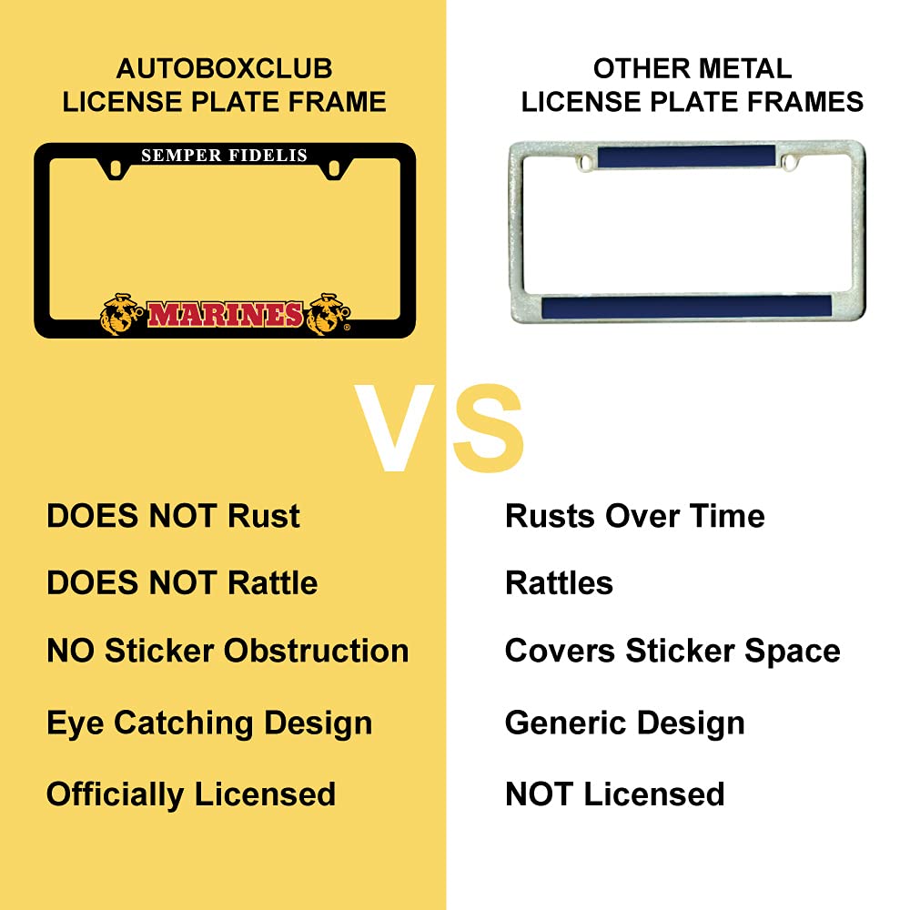 AutoBoxClub backside securing tabs keep the plate secure and quiet.