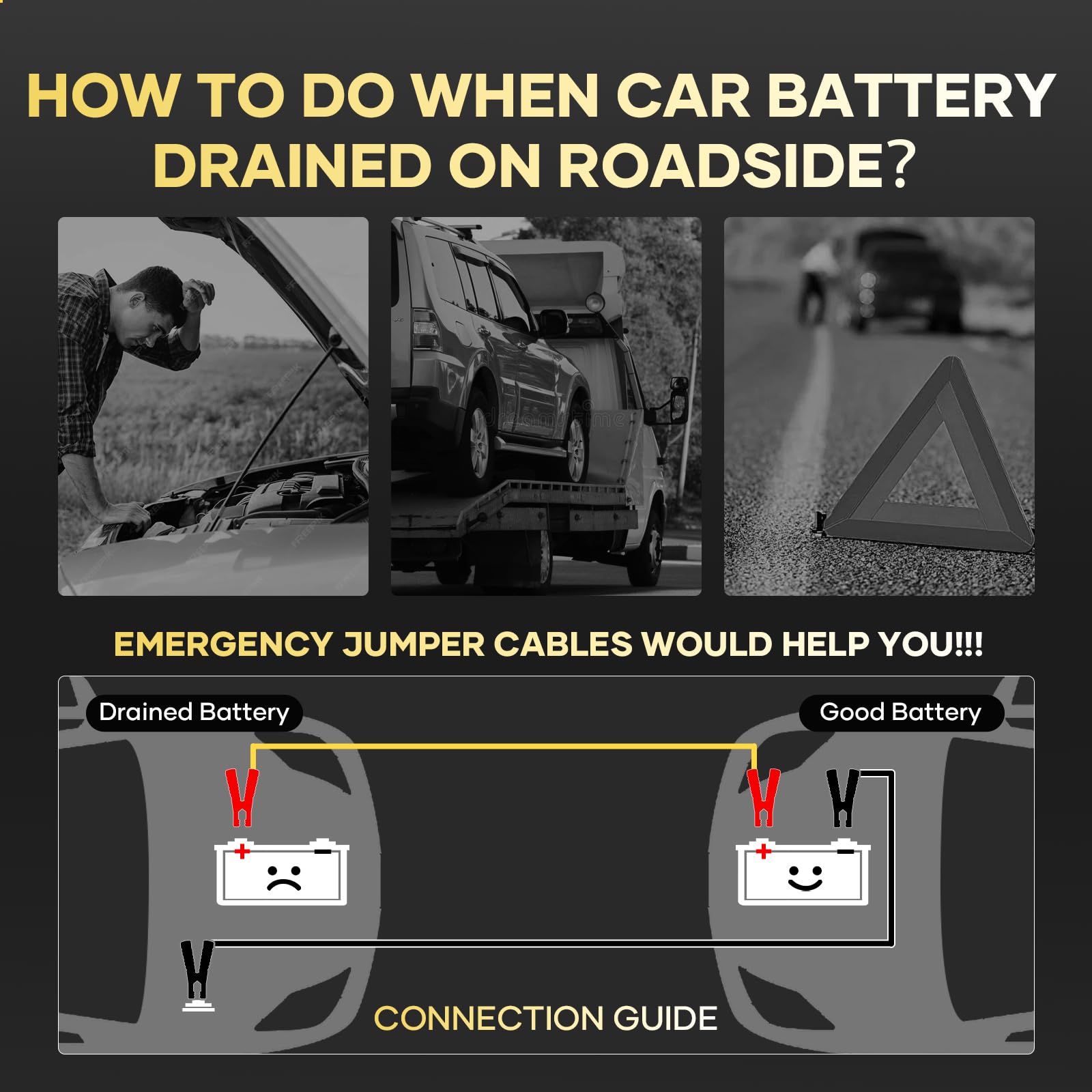 AutoChat Jumper Cables include brushes for clamp maintenance