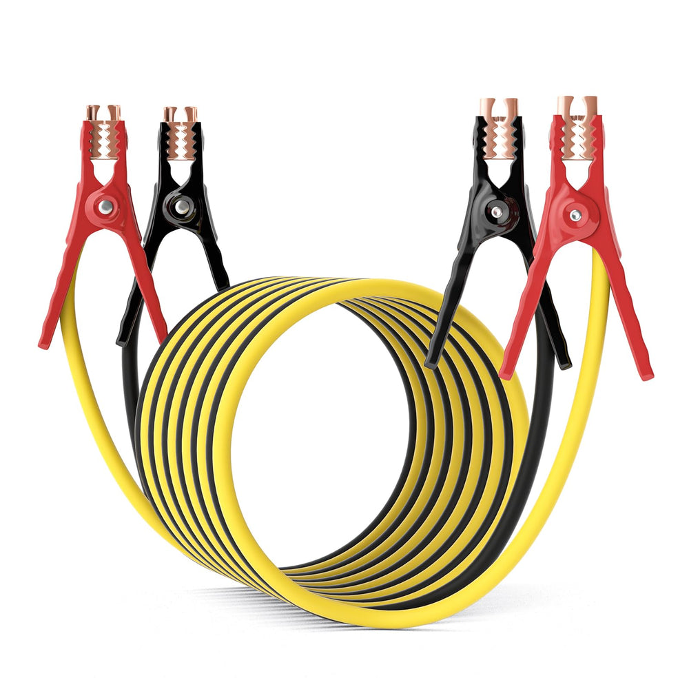 AutoChat Jumper Cables with giant clamps for strong, secure battery connections