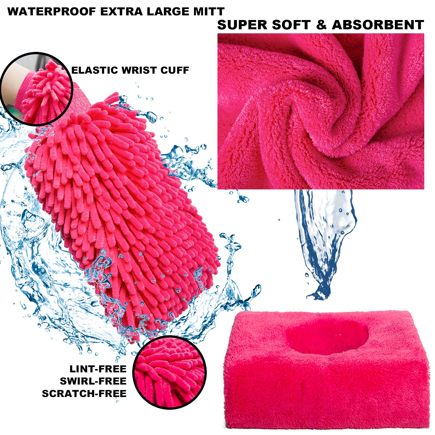 Autodeco microfiber sponge for effective grime removal
