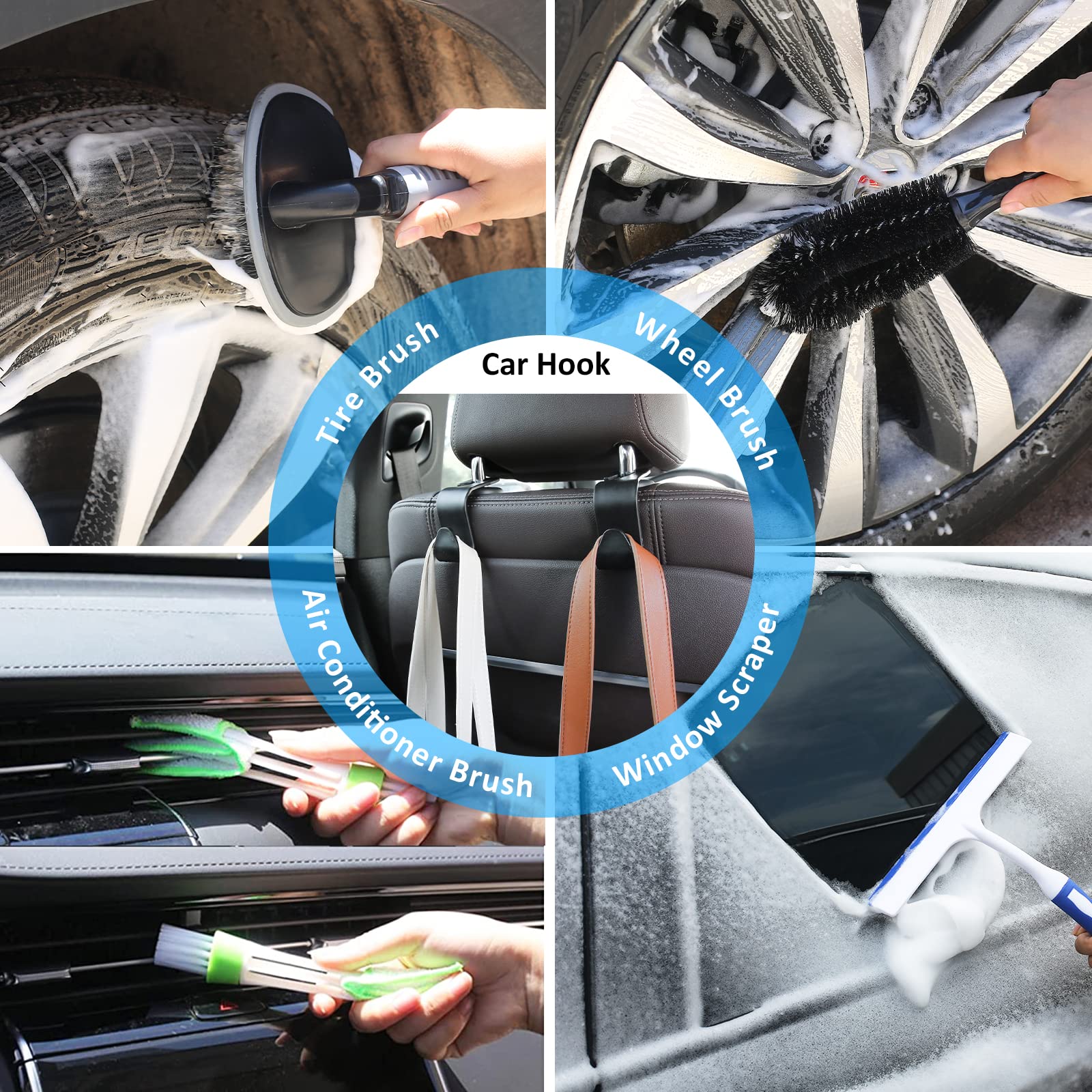 AUTODECO 33Pcs glass washer tools deliver streak-free windows.