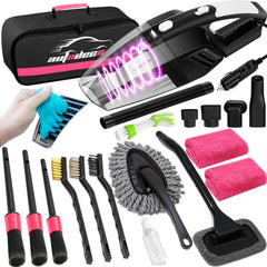 AUTODECO car vacuum with 7500 Pa suction for deep cleaning.