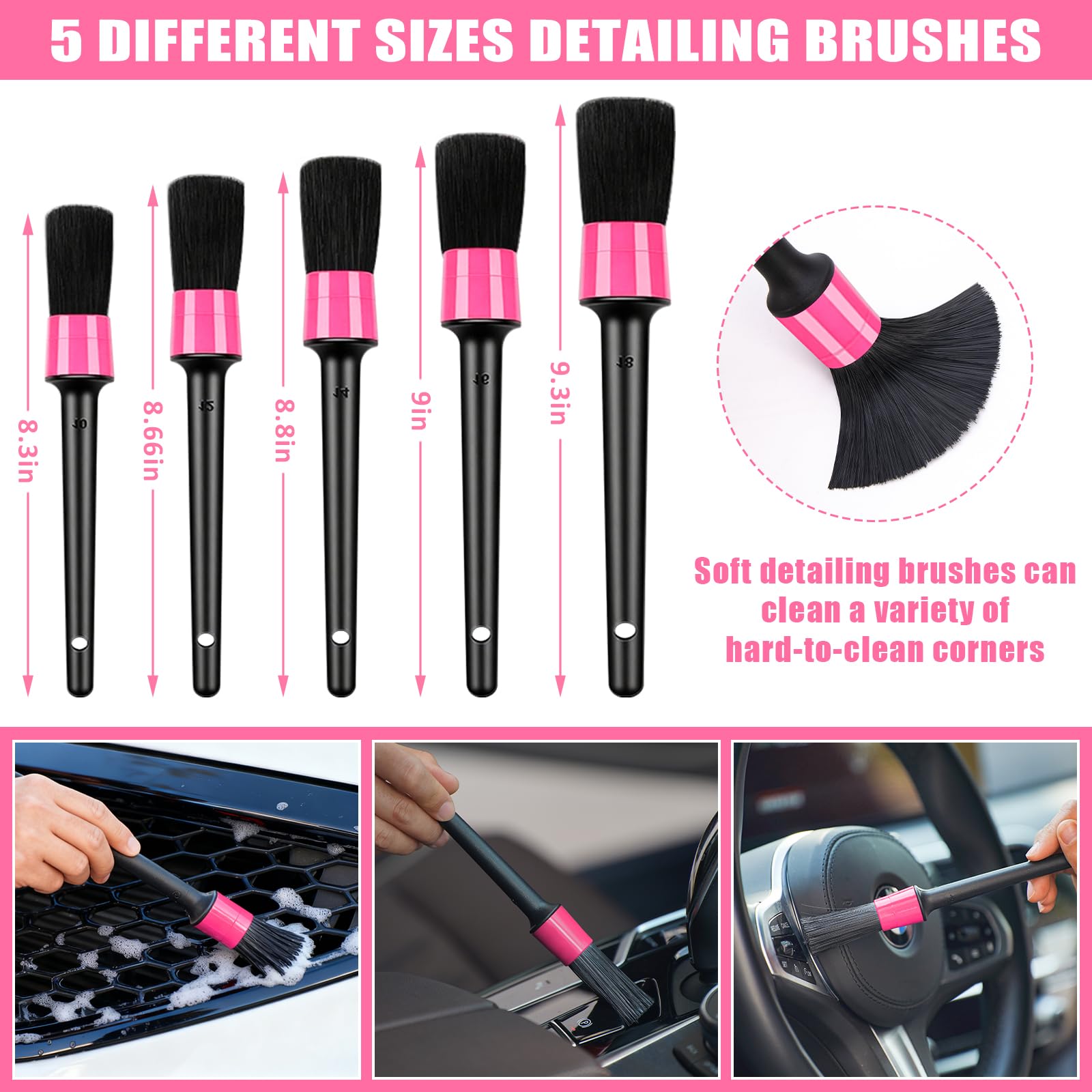 AUTODECO duster and brushes for dashboards and vents
