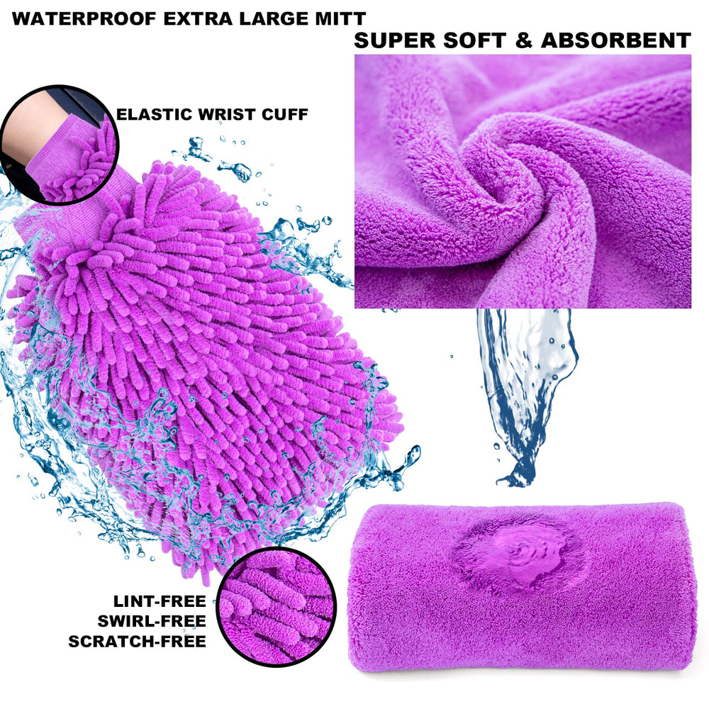 Autodeco microfiber wash sponge for thorough sudsing.