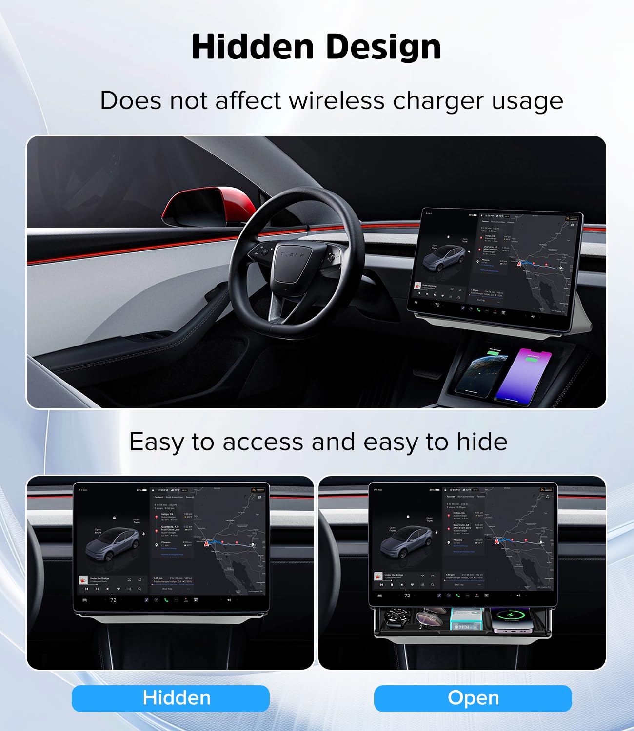 Autodecor 1Up silicone anti-slip mat anchors items during drives