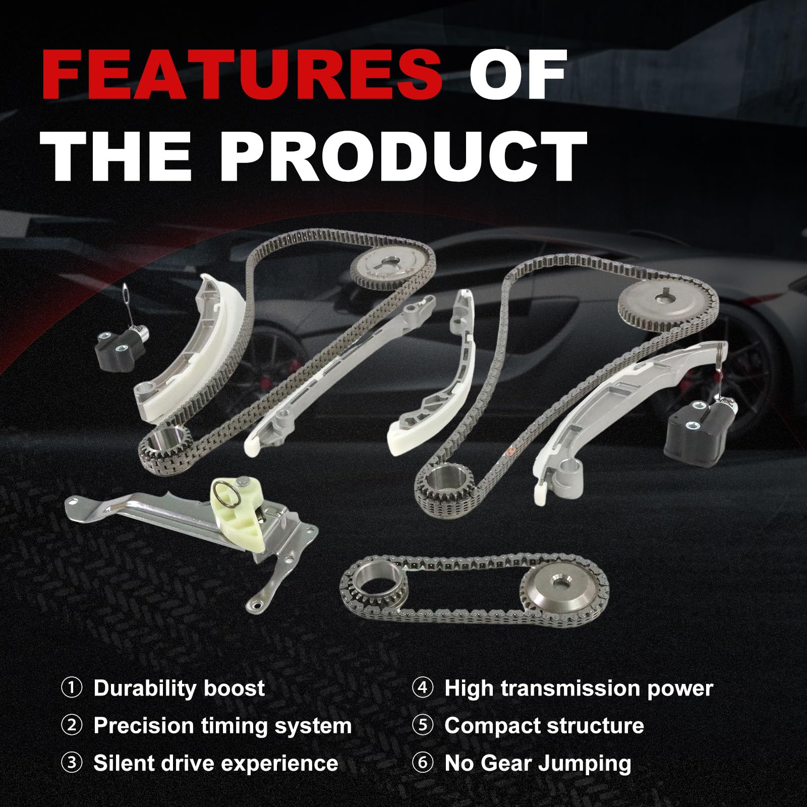 Autodevil timing chain kit sprockets and gears inspected