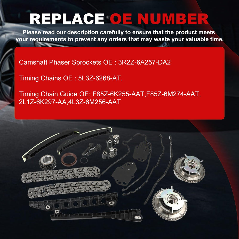Autodevil engine timing chain kit for 5-4l Ford improves reliability