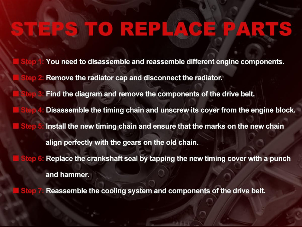 Autodevil timing chain kit package, assembly-ready contents displayed for easy ordering