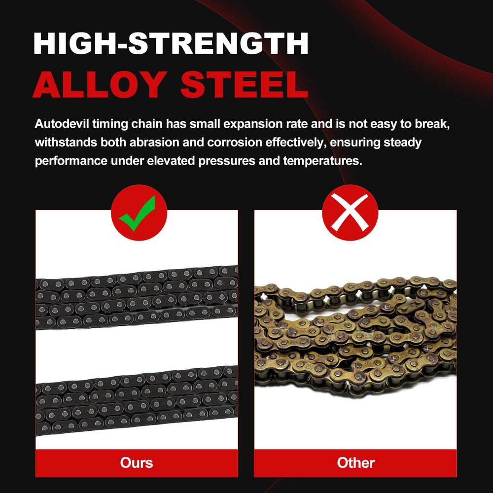 Autodevil timing chain kit cam phasers 5.4L engine bay components ready