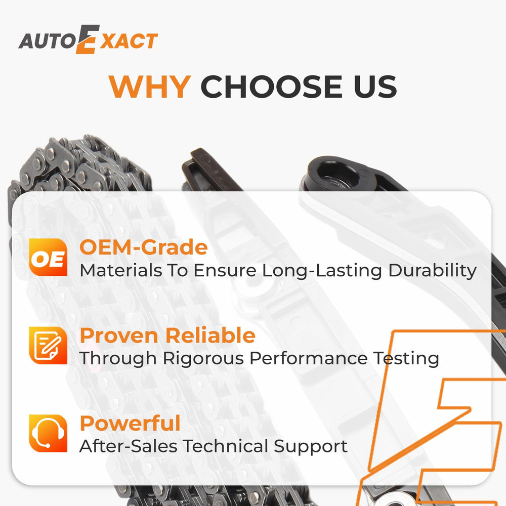 Autoexact 130286KA0A oil pump chain gear and crank gear assembly for synchronized timing.