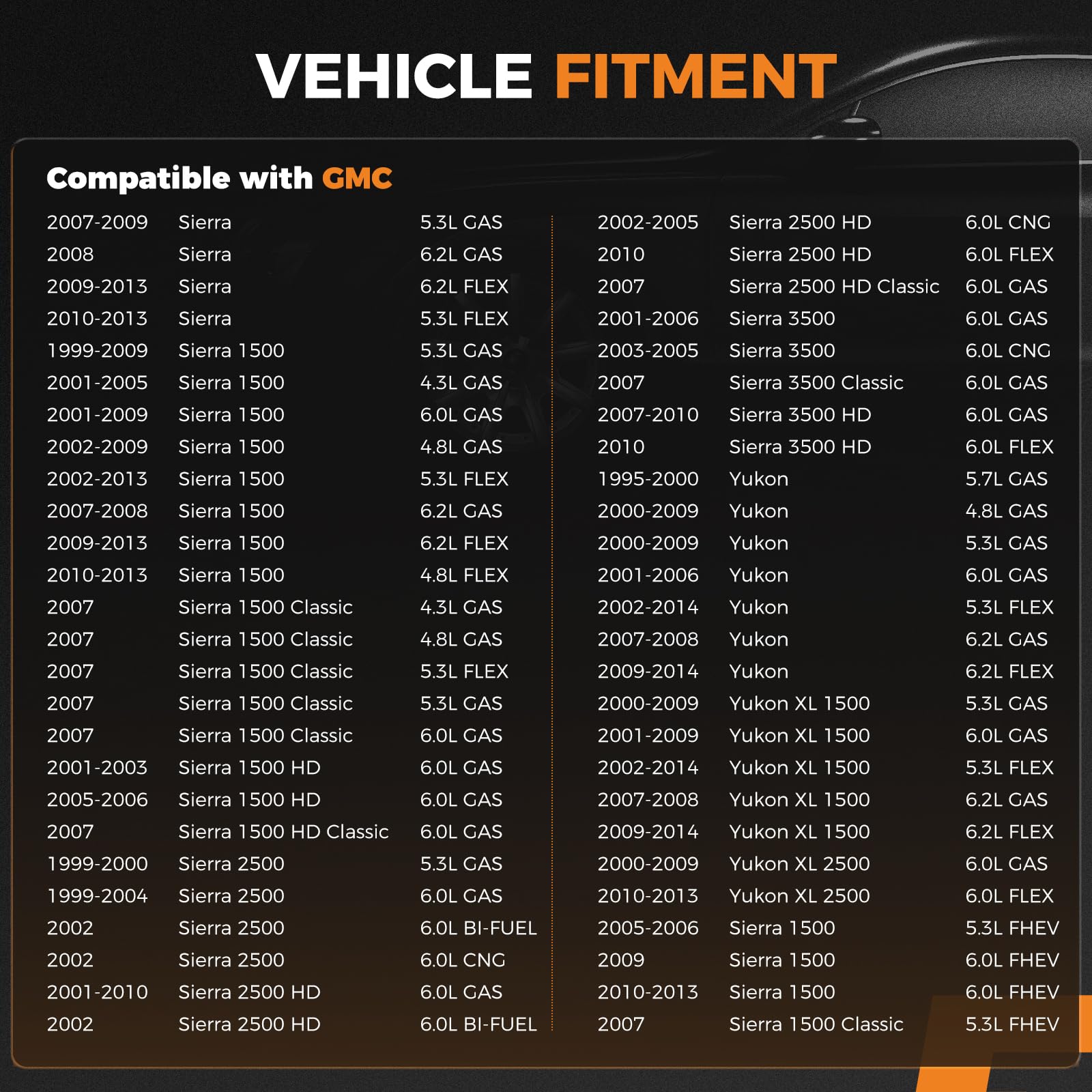 Autoexact 2370 radiator compatibility chart displays broad vehicle coverage.
