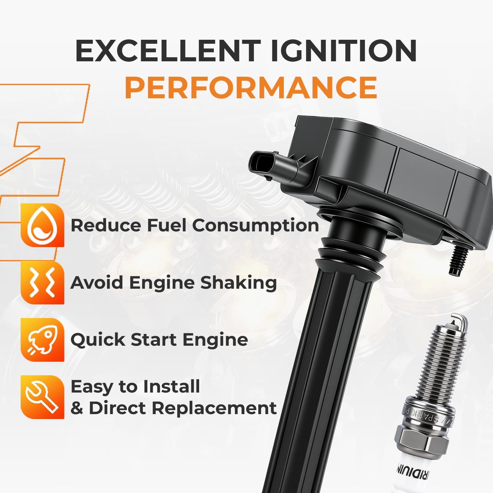 Autoexact iridium spark plugs close-up, premium precision for smooth ignition