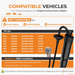Autoexact left-side liftgate strut for Rogue improves opening smoothness