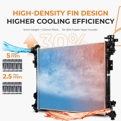 Autoexact radiator core aluminum closeup highlighting lightweight design