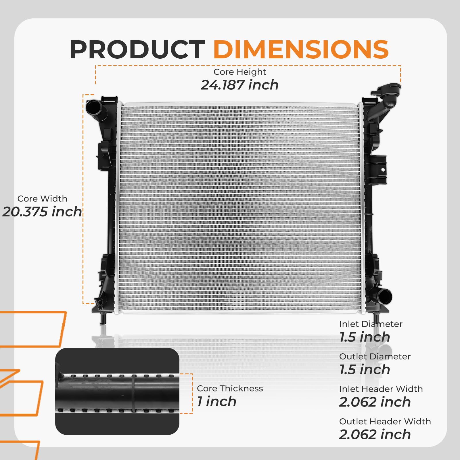 Autoexact radiator with multi-louvered fins for efficient airflow