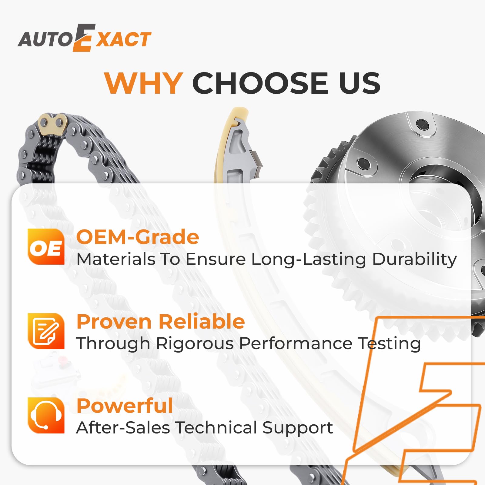 Autoexact right and left rails show precise fit between components.