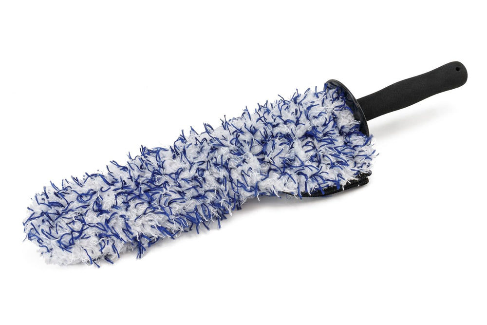 Autofiber Barrel Blade Lite blue-plush microfiber cover enables deep wheel cleaning