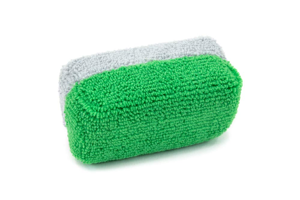 Autofiber ceramic coating sponge with barrier offers easier leveling and less gum.