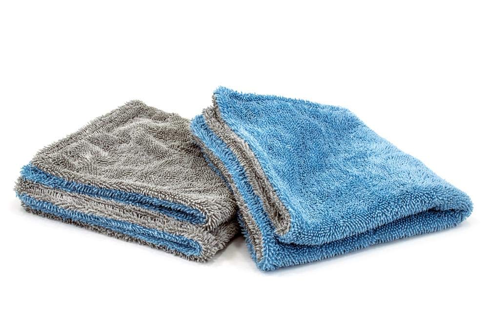 Autofiber Dreadnought Jr microfiber towel blue-gray for fast, streak-free vehicle drying.
