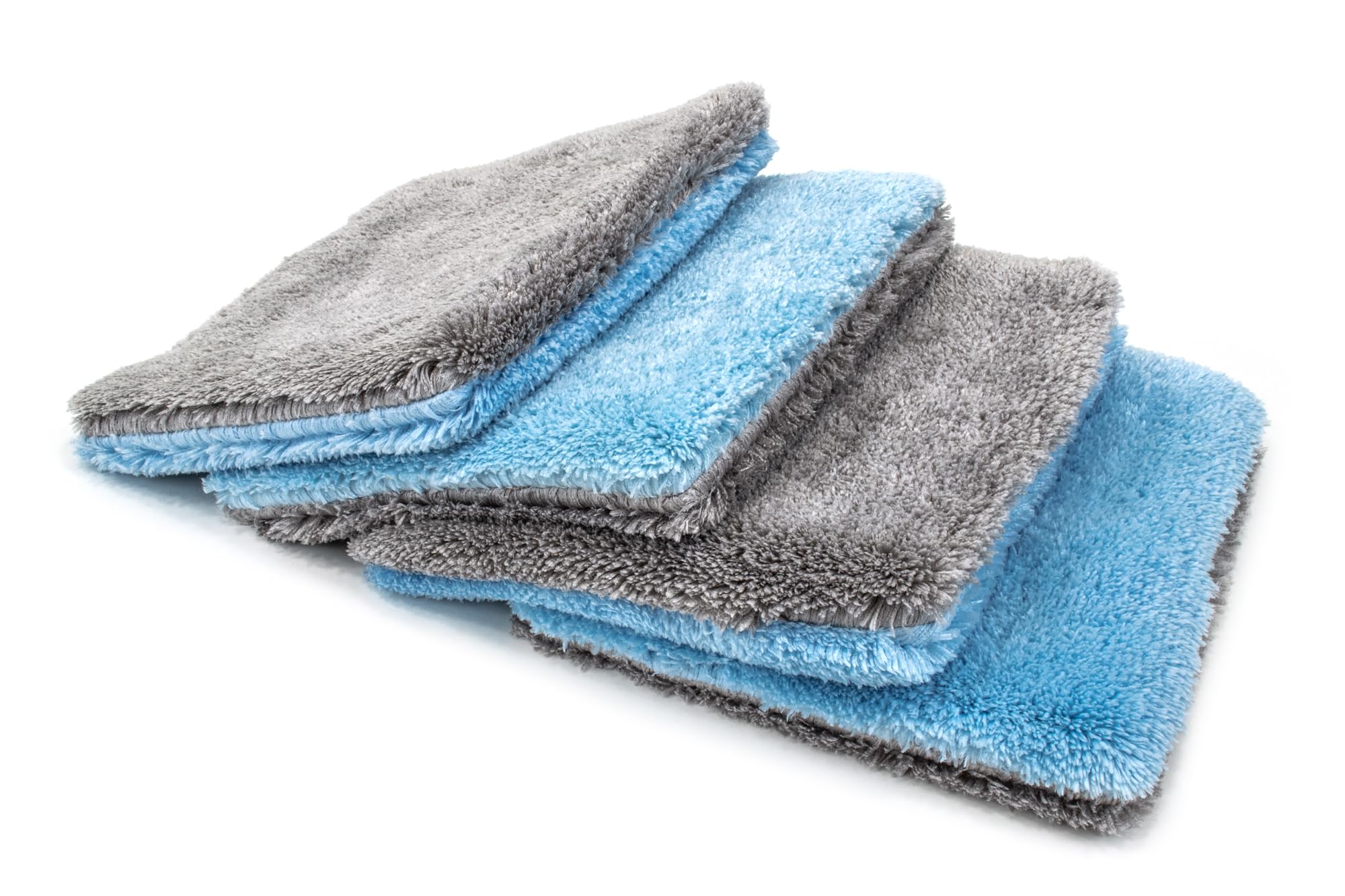 Autofiber Flat Out wash pad in blue-gray showing plush microfiber and swirls-free potential