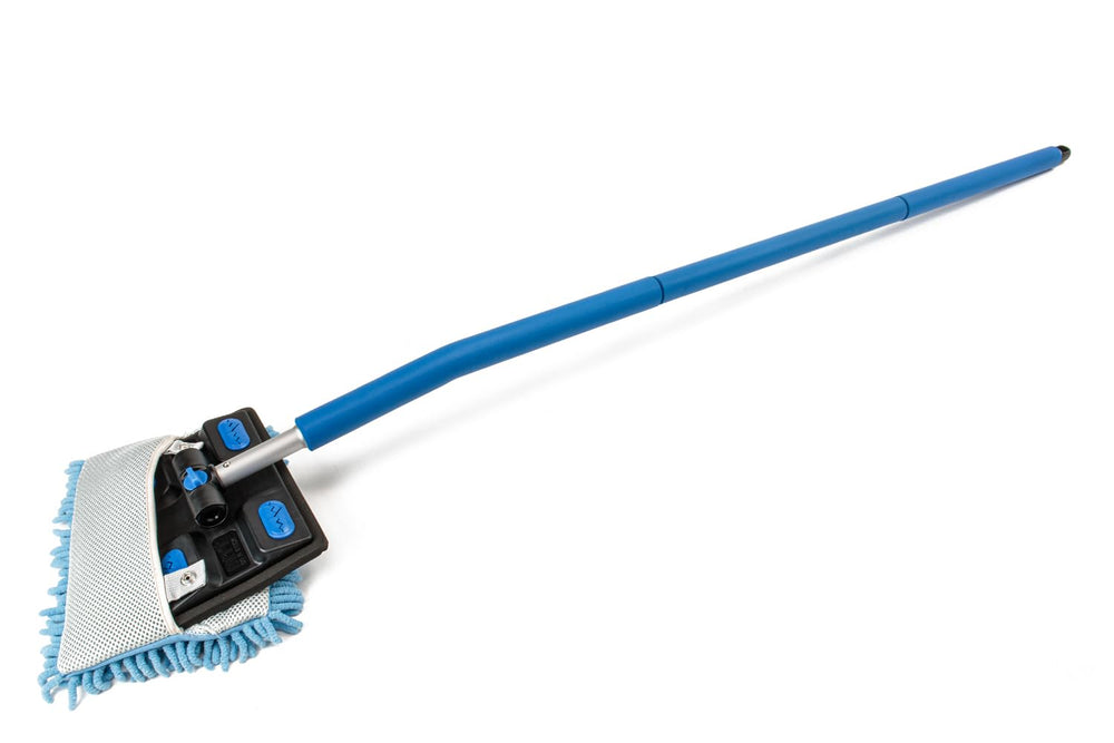 Autofiber Mitt on a Stick Pro Plus extendable head reaches tight car crevices for detail