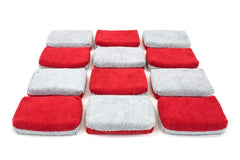 Autofiber Saver Applicator Terry two-tone red-gray for controlled coating application
