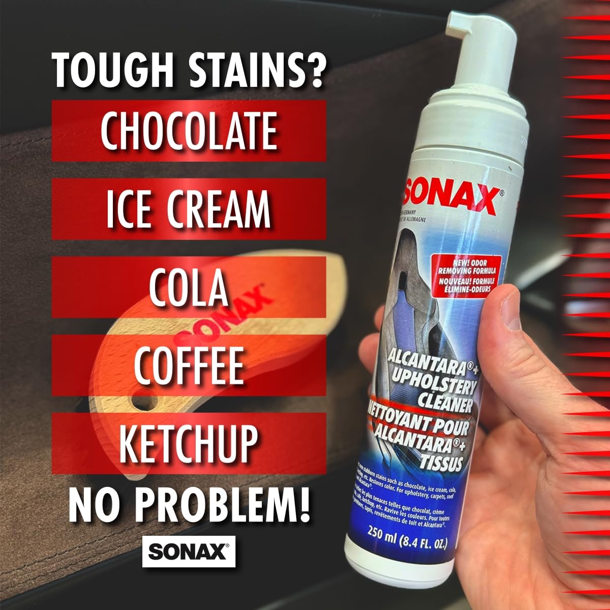Autogeek Sonax bundle includes two bottles, a brush, and a towel for interior care.