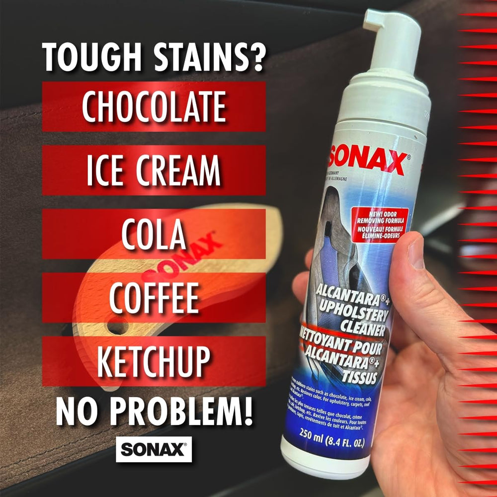 Autogeek Sonax bundle includes two bottles, a brush, and a towel for interior care.