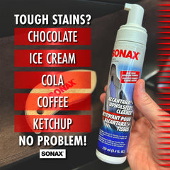 Autogeek Sonax bundle includes two bottles, a brush, and a towel for interior care.