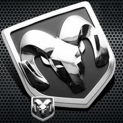 Autogem Ram tailgate emblem matte black closeup for bold truck styling