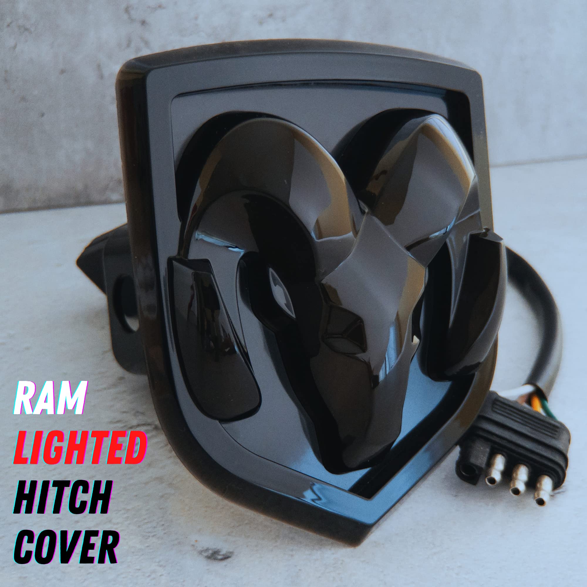 Autogem RAM LED hitch cover protects the receiver when not towing