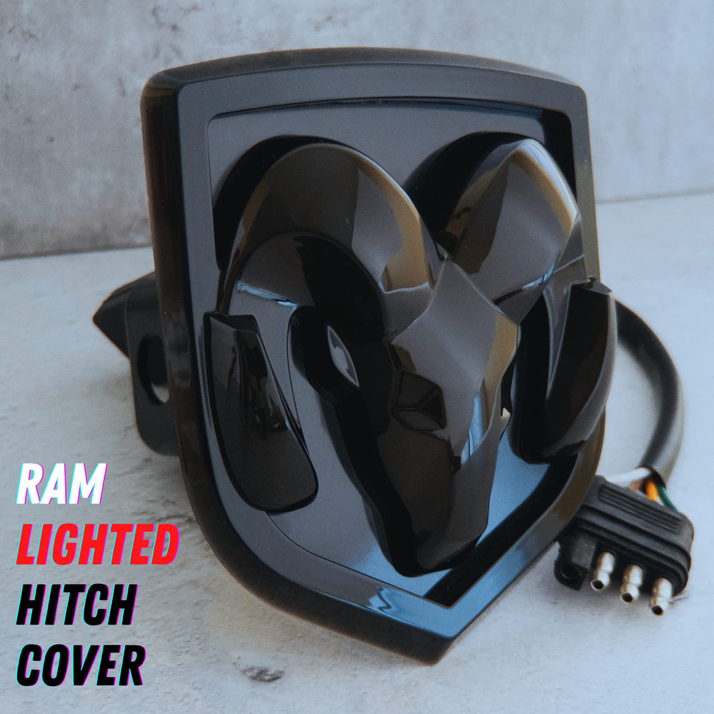 Autogem RAM LED hitch cover protects the receiver when not towing