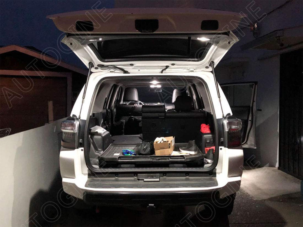 Autogine trunk cargo light reveals luggage and gear clearly