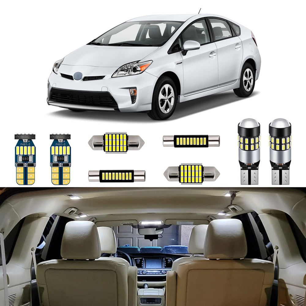 AUTOGINE Prius interior map lights illuminate the cabin for night navigation