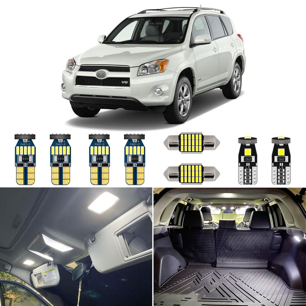 AUTOGINE RAV4 map lights brighten the cabin for night driving.