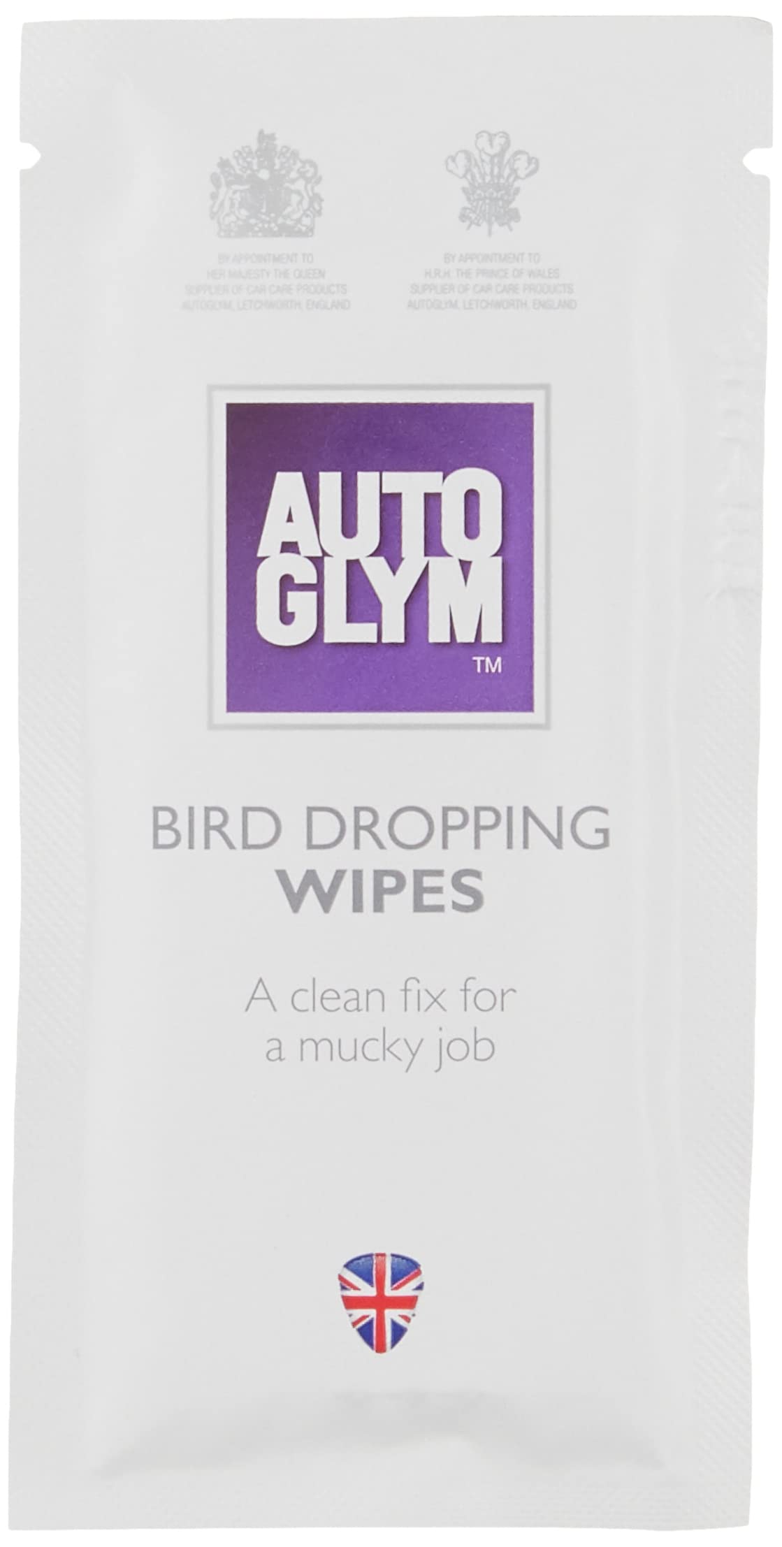 Autoglym Bird Dropping Wipes pack of 10 for quick exterior cleaning