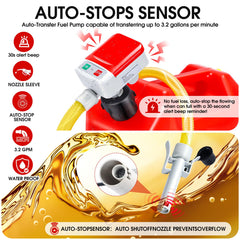 AUTOJDM pump delivering 3.2 GPM for faster vehicle refueling